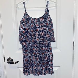 red, white and blue romper